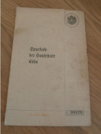 Altes Sparbuch Und Dokumente Köln Deutz , 1938 - 1948 , Christine Keimer Geb. Mörs In Köln Deutz , Sparkasse , Bank !! - Historical Documents
