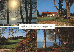 72227516 Ambach Starnbergersee Abendstimmung Uferpartie Am See Bauernhaus Ambach - Starnberg
