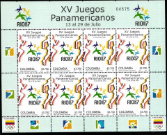 (LOT389) Colombia Panamerican Games Rio. 2007. XF MNH - Colombia