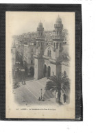 Afrique-Algerie-Alger- Une Vue Animée De La Cathédrale  Rue De La  LYRE En 1900 - Algerien