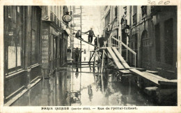 PARIS INONDE RUE DE L'HOTEL COLBERT - Überschwemmung 1910