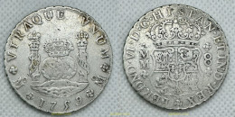 3903 ESPAÑA 1759 FERNANDO VI 8 REALES 1759 MM MEXICO COLUMNARIO - Sammlungen