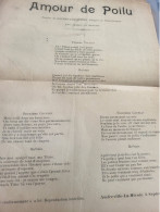 PATRIOTIQUE 14 -18 / AMOUR DE POILU (AIR MALGRE LES SERMENTS) /CONSEILS D UN POILU (AIR CE SONT LES YEUX ) - Scores & Partitions