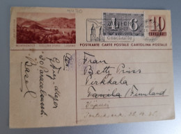 Suisse 1943 Carte Pour La Finlande Avec Censure Finlandaise - Storia Postale