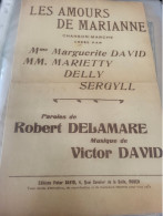 PATRIOTIQUE 14 -18 / LES AMOURS DE MARIANNE /DELAMARE ROBERT  /DAVID VICTOR - Scores & Partitions