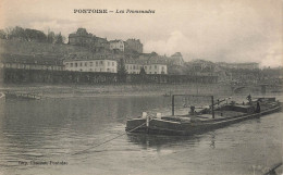 P1-95 PONTOISE LES PROMENADES CPA AVEC PENICHE - Pontoise