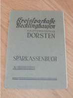 Altes Sparbuch Dorsten , 1942 - 1944 , Hans Brockenmüller In Dorsten , Sparkasse , Bank !! - Documents Historiques