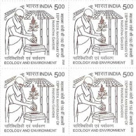 INDIA 2020 150th Birth Anniversary Of Mahatma Gandhi Rs.5.00 Stamp Block Of 4 MNH As Per Scan P.O Fresh & Fine - Mahatma Gandhi