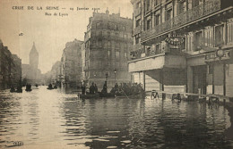 PARIS CRUE DE LA SEINE RUE DE LYON - Überschwemmung 1910