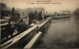 PARIS CRUE DE LA SEINE PONT DE L'ARCHEVECHE - Paris Flood, 1910