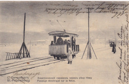 St.Petersburg.Electric Tram On Neva Ice. - Russland