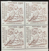 INDIA 2020 150th Birth Anniversary Of Mahatma Gandhi Rs.15.00 Stamp Block Of 4 MNH As Per Scan P.O Fresh & Fine - Mahatma Gandhi