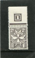 MALTA - 1967  POSTAGE DUE  2d  GREY  MINT NH - Malte