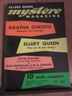 Mystère Magazine N140 Agatha Christie Ellery Queen Bryce Walton Opta 091959 - Ohne Zuordnung