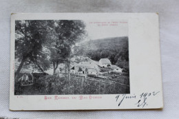 Cpa 1902, Les Fermes Du Bas Donon, Les Promenades De L'hôtel Velleda Au Donon, Bas Rhin 67 - Sonstige & Ohne Zuordnung