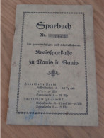 Altes Sparbuch Ranis, 1929 - 1943 , Klara Neundorf In Derba , Sparkasse , Bank !! - Documents Historiques