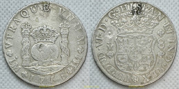 3932 ESPAÑA 1758 FERNANDO VI 8 REALES 1758 LIMA JM COLUMNARIO - Collections