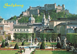 SALZBURG - JARDIN DE MIRABELL VER LA CATHEDRALE ET FORTERESSE HOHENSALZBURG - Otros & Sin Clasificación