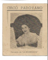 Publicidad Del Circo Padovano Argentina 11cm X9cm   - 7546 - Autres & Non Classés