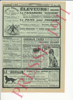Publicité 1911 Faisandine Duquesne Saint-Philbert Patée Pour Poussins Nourriture élevage Volailles Onguent Stuart Onzain - Werbung