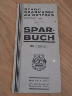 Altes Sparbuch Cottbus , 1942 - 1944 , Ella Ernst Geb. Schulz In Cottbus , Sparkasse , Bank !! - Documenti Storici