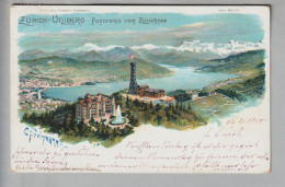 CH ZH Uetliberg 1900-02-12 Litho C.Steinmann H.Schlumpf #2120 - Zürich