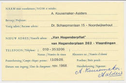 Verhuiskaart G. 35 Particulier Bedrukt Vlaardingen 1968 - Entiers Postaux