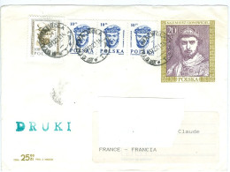 Lettre Pour La France Kazimierz Odnowiciel + N° Y&T 2644 Et 2799 Bon état - Ganzsachen