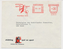 Meter Cover Netherlands 1967 Foundation Game And Sport - Sonstige & Ohne Zuordnung