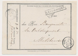 Trein Haltestempel Leeuwarden 1882 - Brieven En Documenten