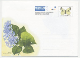 Postal Stationery Finland Butterfly - Flower - Lilac - Sonstige & Ohne Zuordnung