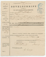 Te Zegelen - Overyssel 10 C. - Hoogeveen 1863 - Bevelschrift - Fiscale Zegels