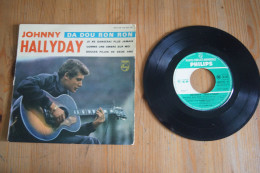 JOHNNY HALLYDAY DA DOU RON RON EP 1963 VARIANTE LANGUETTE - 45 Toeren - Maxi-Single