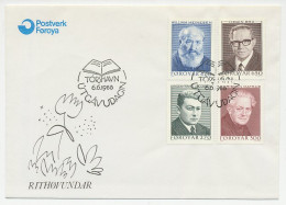 Cover / Postmark Faroe Islands 1988 Writers - Ecrivains