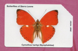 Sierra Leone- Sierratel- Phone Card Used By 10 Units- Butterfly Of Sierra Leone - Sierra Leone