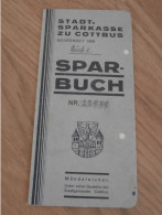 Altes Sparbuch Cottbus , 1943 - 1950 , Elisabeth Horlich Geb. Ernst In Cottbus , Sparkasse , Bank !! - Historical Documents