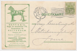 Firma Briefkaart Rotterdam 1919 Paard - Zwepen -Honden Artikelen - Unclassified