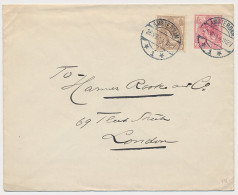 Envelop G. 18 B / Bijfrankering Amsterdam - GB / UK 1914 - Ganzsachen