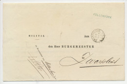 Naamstempel Vollenhove 1875 - Cartas & Documentos