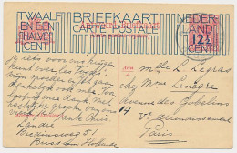 Briefkaart G. 204 B Amsterdam - Frankrijk 1925 - Ganzsachen