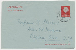 Luchtpostblad G. 18 Groningen - Oberlin USA 1968 - Postwaardestukken
