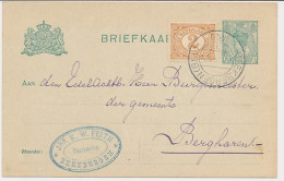 Briefkaart G. 90 AII / Bijfrankering Beekbergen - Bergharen 1920 - Postwaardestukken
