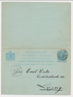 Briefkaart G. 28 Amsterdam - Leipzig Duitsland 1888 - Postwaardestukken
