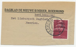 Em. Germaanse Symbolen 1943 Drukwerk Wikkel Roermond - Heerlen - Non Classés