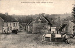 Baulne-en-Brie Canton Condé-en-Brie Vue Place De L'Eglise La Fontaine Aisne 02330 Cpa Non Ecrite Au Dos En TB.Etat - Other & Unclassified