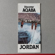 JORDAN - AQABA, Water Skiing, Vintage Tourism Brochure, Prospect, Guide, Tourismus (pro3) - Dépliants Touristiques