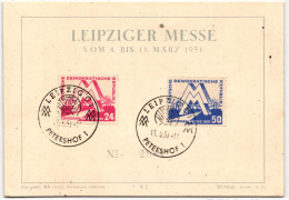 DDR 282-283 Auf Ausstellungskarte Leipziger Messe #NA800 - Sonstige & Ohne Zuordnung