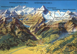 72226735 Kaprun Panoramakarte Grossglockner Kitzsteinhorn Piesendorf  Kaprun - Altri & Non Classificati