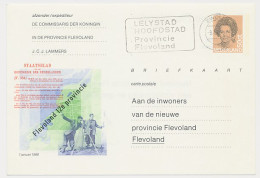 Briefkaart G. 363 Particulier Bedrukt Provincie Flevoland 1986 - Postwaardestukken