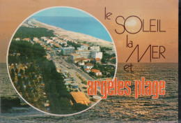 Cpsm 66 Argelès Plage Le Soleil La Mer Souvenir - Argeles Sur Mer